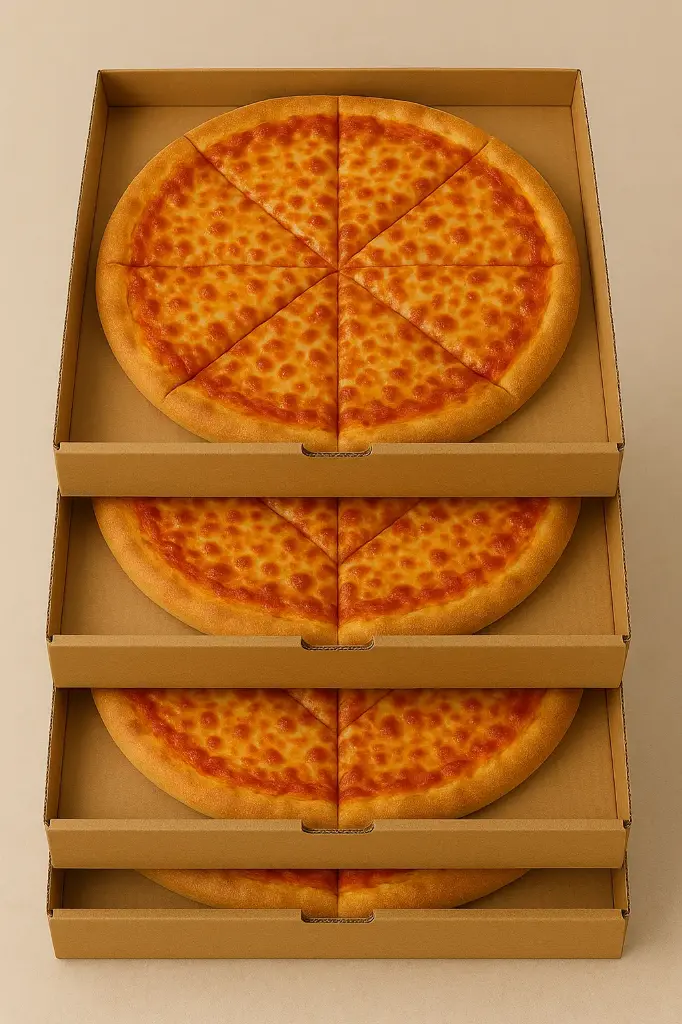 Large Cheese Pizza (x4) and Fries (Feeds 8-12) (All Chesse, Ranch x4)